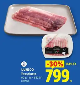 Lidl L'unico prosciutto ajánlat