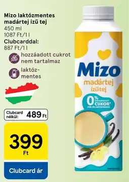 Tesco Mizo laktózmentes madártej ízű tej ajánlat