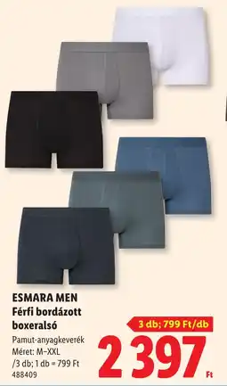 Lidl Esmara men férfi bordázott boxeralsó ajánlat
