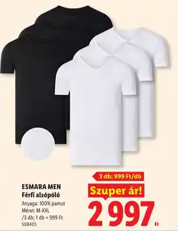 Lidl Esmara men férfi alsópóló ajánlat