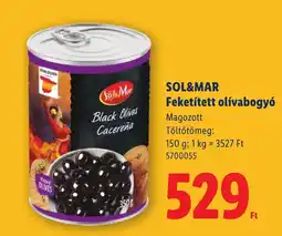 Lidl Sol&mar feketített olívabogyó ajánlat