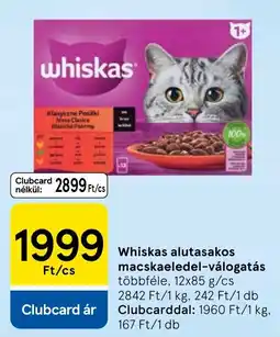 Tesco Whiskas alutasakos macskaeledel-válogatás ajánlat