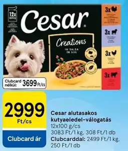 Tesco Cesar alutasakos kutyaeledel-válogatás ajánlat