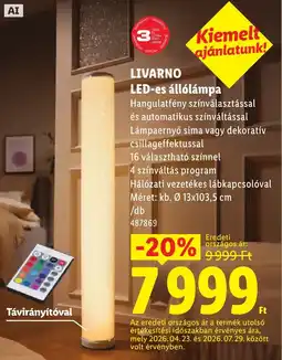 Lidl Livarono led-es állólámpa ajánlat