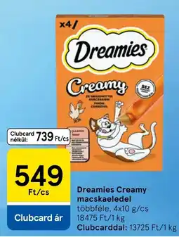 Tesco Dreamies macskaeledel ajánlat
