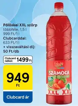 Tesco Pölöskei szörp ajánlat