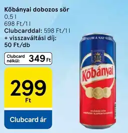 Tesco Kőbányai dobozos sör ajánlat