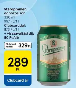 Tesco Staropramen dobozos sör ajánlat