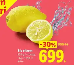 Lidl Bio citrom ajánlat
