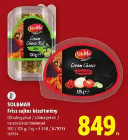 Lidl Sol&mar friss sajtos készítmény ajánlat