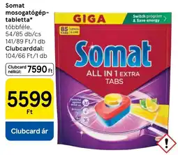 Tesco Somat mosogatógép-tabletta ajánlat