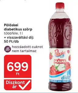 Tesco Pölöskei diabetikus szörp ajánlat