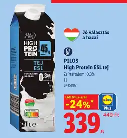 Lidl Piros high protein esl tej ajánlat