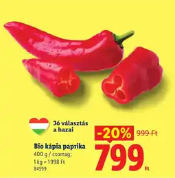 Lidl Bio kápia paprika ajánlat