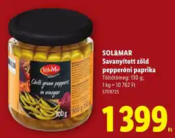 Lidl Sol&mar savanyított zöld pepperóni paprika ajánlat