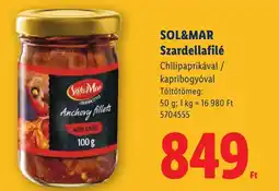Lidl Sol&mar szardellafilé ajánlat