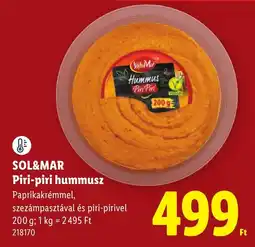 Lidl Sol&mar piri-piri hummusz ajánlat