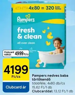 Tesco Pampers nedves baba törölkendő ajánlat