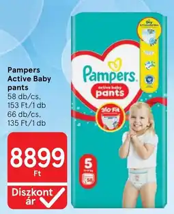 Tesco Pampers active baby pants ajánlat