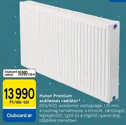 Tesco Hunor premium acéllemez radiátor ajánlat
