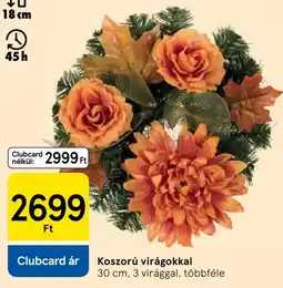 Tesco Koszorú virágokkal ajánlat
