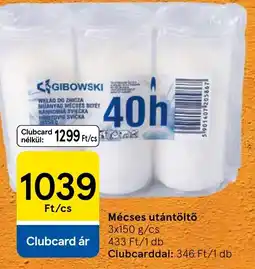 Tesco Gibowski mécses utántöltő ajánlat