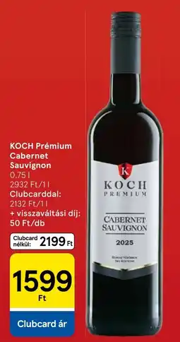Tesco Koch premium cabernet sauvignon ajánlat