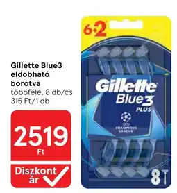 Tesco Gillette Blue3 eldobható borotva ajánlat