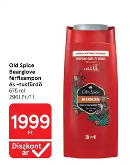 Tesco Old Spice bearglove férfisampon és -tusfürdő ajánlat