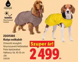 Lidl Zoofari kutya esőkabát ajánlat
