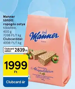 Tesco Manner töltött ropogós ostya ajánlat