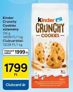 Tesco Kinder crunchy cookies ajánlat