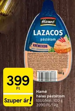 Tesco Hamé halas pástétom ajánlat