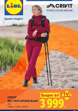 Lidl Crivit női / férfi softshell dzseki ajánlat