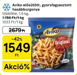 Tesco Aviko gyorsfagyasztott hasábburgonya ajánlat