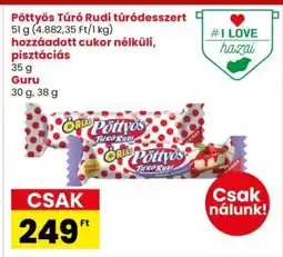 Interspar Pöttyös Túró Rudi túródesszert ajánlat
