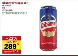 Interspar KŐBÁNYAI Világos sör ajánlat