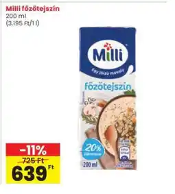 Interspar MILLI Főzőtejszín ajánlat