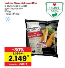 Interspar VALDOR Zizu csirkemellfilé ajánlat