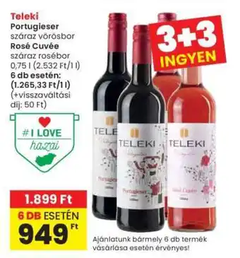 Teleki Portugieser száraz vörösbor Rosé Cuvée száraz rosébor