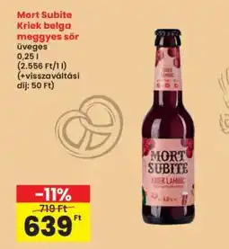 Interspar Mort Subite Kriek belga meggyes sör ajánlat