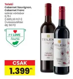 Interspar Teleki Cabernet Sauvignon, Cabernet Franc ajánlat