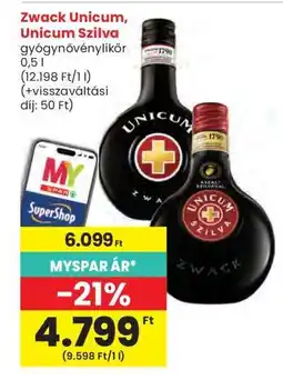 Interspar ZWACK Unicum* / Unicum Szilva ajánlat