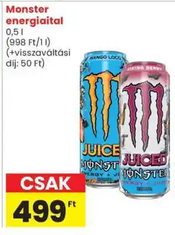 Spar MONSTER Energiaital ajánlat
