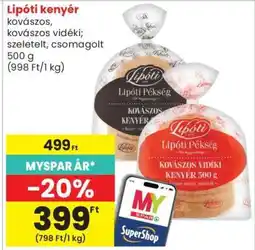 Spar Lipóti kenyér ajánlat