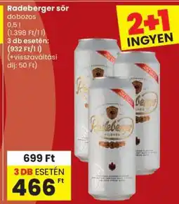 Spar Radeberger sör ajánlat