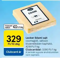 Tesco Lecker Edami sajt ajánlat