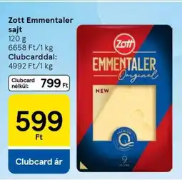 Tesco Zott Emmentaler sajt ajánlat