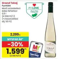 Spar GRAND TOKAJ FURMINT ajánlat
