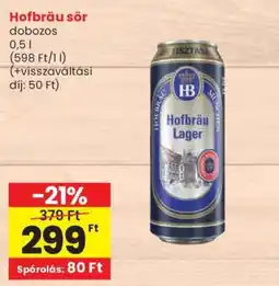 Spar Hofbräu sör ajánlat